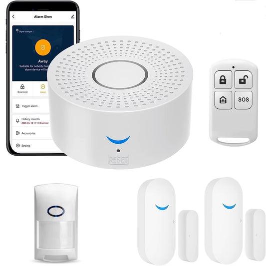 Tuya Wifi Smart Home Alarm System 433 Mhz Einbrecher Sicherheit Alarm Sirene Smart Leben App Control Wireless Home Alarm Kits