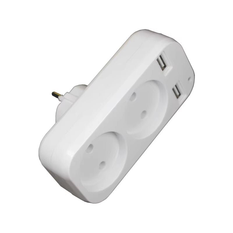 1 Stücke Europäischen Stecker Umwandlung Stecker Multifunktionale Buchse Tragbare Dual Usb Port Deutsch Französisch Russische Universal Buchse