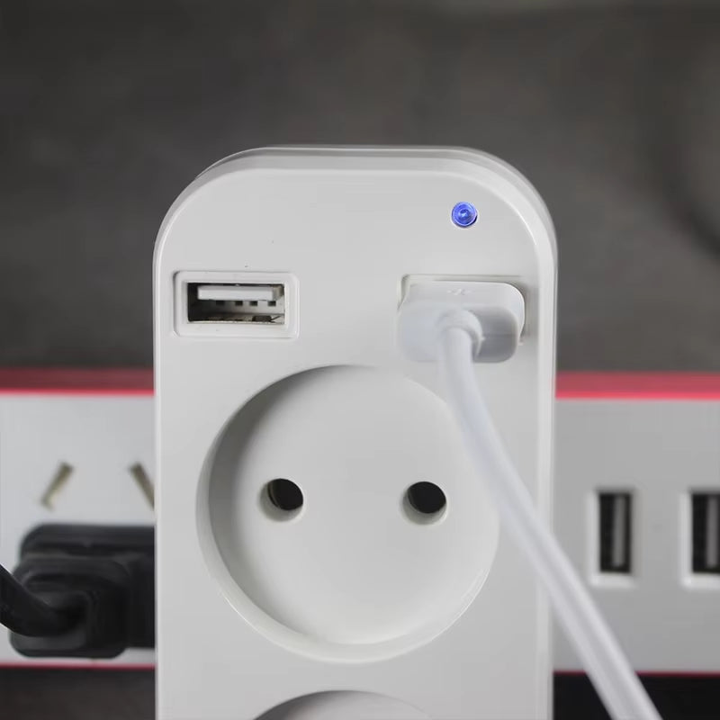 1 Stücke Europäischen Stecker Umwandlung Stecker Multifunktionale Buchse Tragbare Dual Usb Port Deutsch Französisch Russische Universal Buchse