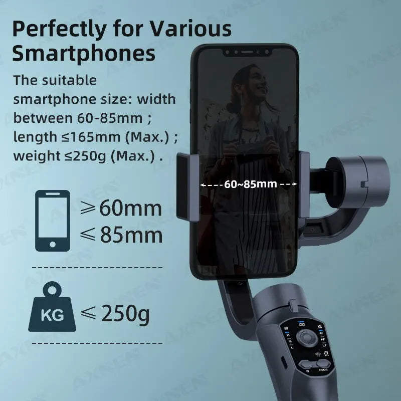 F10 3-Achsen-Handheld Gimbal Smartphone Stabilisator Handy Selfie Stick Für Android Iphone Telefon Vlog Anti-Shake-Video Aufnahme