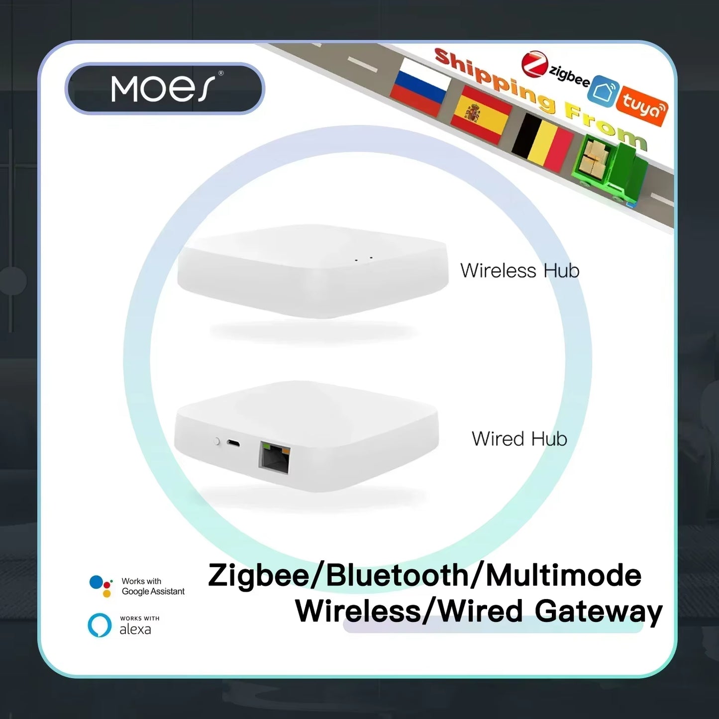 MOES Tuya Zigbee/Ble Smart Gateway Hub Smart Home Bridge Smart Life APP Drahtlose Fernbedienung Funktioniert Mit Alexa Google Hause