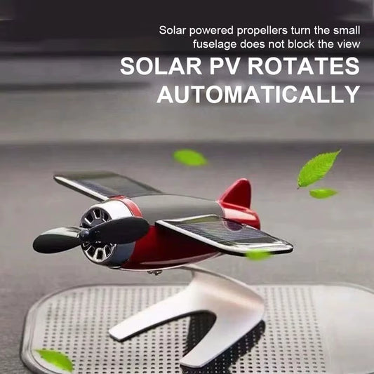 Solar Flugzeug Kreative Herren Auto Dekoration Auto Interieur Zubehör Desktop Ornament Geschenk Für Frau, Mann, Auto Enthusiast