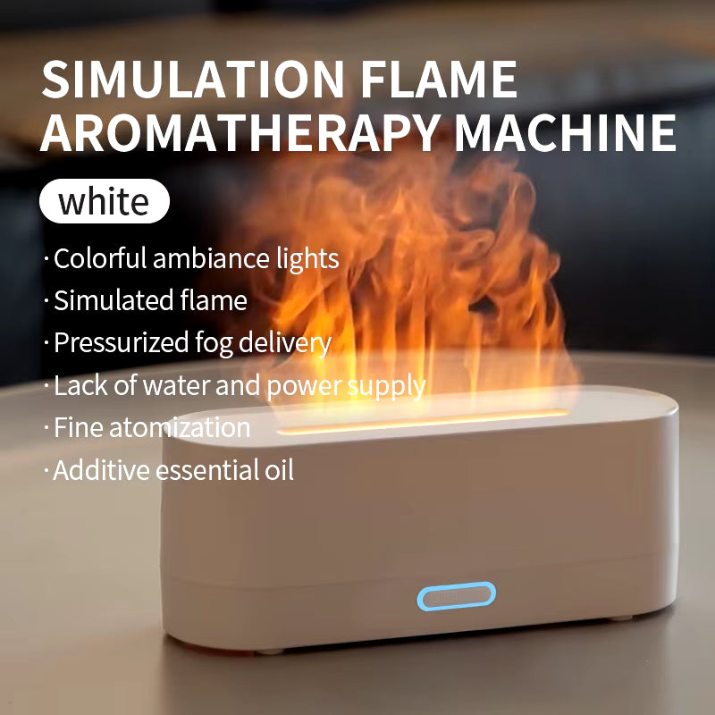 Neueste Rgb Flamme Aroma Diffusor Luftbe Feuchter Usb Desktop Simulation Licht Aroma Reiniger Luft Für Schlafzimmer Mit 7 Farben